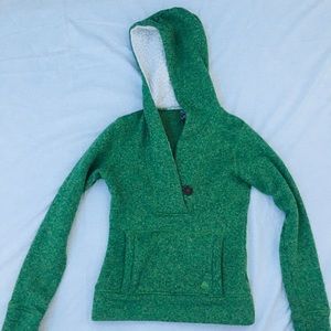 Light Forrest green plush hoodie.